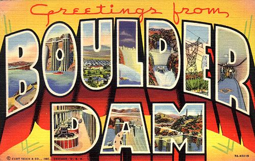 Boulder Dam Vintage Postcard